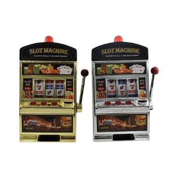 MAURY'S SALVADANAIO GIOCO SLOT MACHINE A BATTERIA DIMENSIONI 24X16X37H CM OKX
