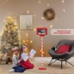  MAURY'S CASSETTA POSTALE ROSSA E BIANCA CON BABBO NATALE,LED,MUSICA E NEVE DIMENSIONI 27X20X150H CM