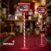  MAURY'S CASSETTA POSTALE ROSSA E BIANCA CON BABBO NATALE,LED,MUSICA E NEVE DIMENSIONI 27X20X150H CM