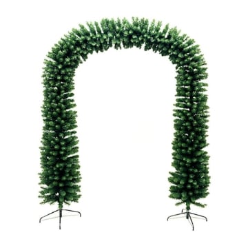MAURY'S DECORAZIONE ARCO DI NATALE CON RAMI BIANCO METALLICO DIMENSIONI 200/240 CM OKX