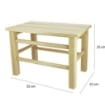 MAURY'S SGABELLO CAMPAGNOLO IN LEGNO COLORE NATURALE 35X22CM H25
