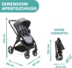CHICCO TRIO BEST FRIEND TRIO 3IN1 MODULARE CON PASSEGGINO NAVICELLA E SEGGIOLINO AUTO NEONATO 40-80 CM ARTICOLO USATO 