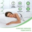 HYDRA VIVA GUANCIALE MEMORY FOAM  WHITE 72 X 42 X H13 CON FEDERA 100% POLIESTERE OKX