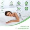 HYDRA VIVA+ CUSCINO GUANCIALE ANALLERGICO PER CAMERA DA LETTO DOLCE RIPOSO