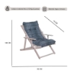POLTRONA RELAX COMODONA GRIGIO SCOZZESE IN LEGNO 3 POSIZIONI OKX