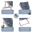 POLTRONA RELAX COMODONA GRIGIO SCOZZESE IN LEGNO 3 POSIZIONI OKX