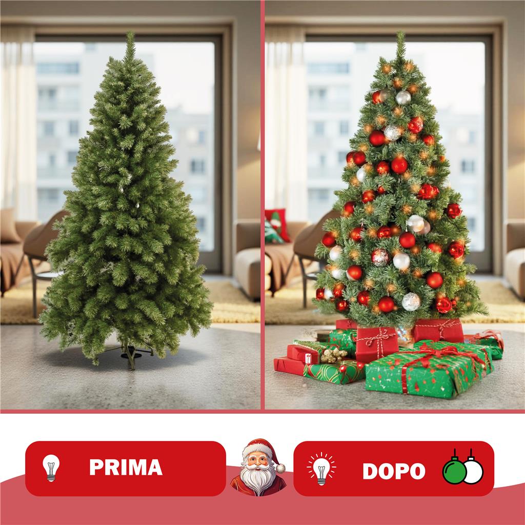 Albero Di Natale Artificiale Lilla E Rosa Mojawo - Altezza 180 Cm Con