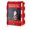 MAURY'S CASSETTA POSTALE ROSSA CON BABBO NATALE,LED,MUSICA E NEVE DIMENSIONI 25X15X40H CM