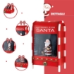 MAURY'S CASSETTA POSTALE ROSSA CON BABBO NATALE,LED,MUSICA E NEVE DIMENSIONI 25X15X40H CM