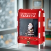 MAURY'S CASSETTA POSTALE ROSSA CON BABBO NATALE,LED,MUSICA E NEVE DIMENSIONI 25X15X40H CM