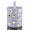 MAURY'S BASE SUPPORTO ALBERO DI NATALE IN METALLO BIANCO CON STELLE E LED DIMENSOINI 30X30X48H CM OKX
