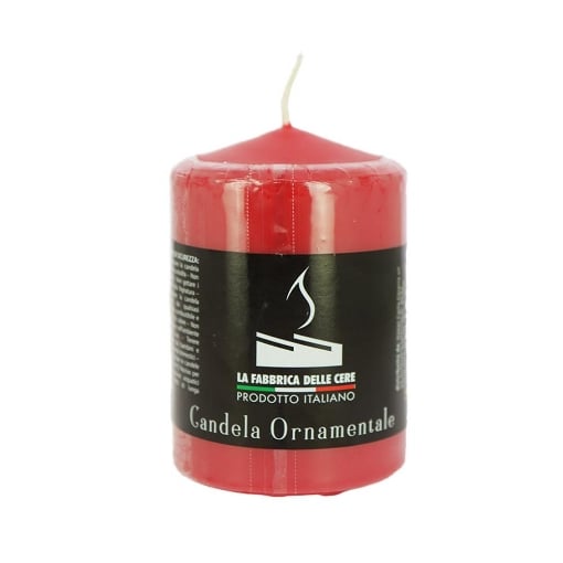 CANDELA MOCCOLI ORNAMENTALE DURATA +50H  - 260GR COLORE ROSSO OKX