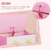 BAULE PORTAGIOCHI CON COPERCHIO PER BAMBINI PER GIOCATTOLI E VESTITI, 60X37X39 CM, ROSA