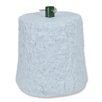 MAURY'S BASE SUPPORTO ALBERO DI NATALE EFFETTO TRONCO DIMENSIONI 22X22X23+5 CM COLORE BIANCO 