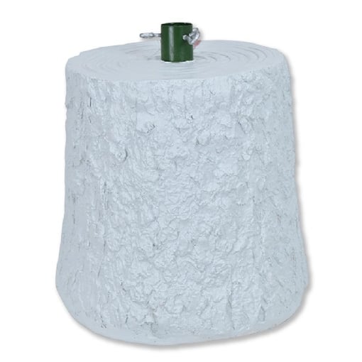 MAURY'S BASE SUPPORTO ALBERO DI NATALE EFFETTO TRONCO DIMENSIONI 22X22X23+5 CM COLORE BIANCO 