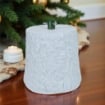 MAURY'S BASE SUPPORTO ALBERO DI NATALE EFFETTO TRONCO DIMENSIONI 22X22X23+5 CM COLORE BIANCO 