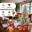 ALBERO DI NATALE ROCCARASO 150 CM CON NEVE INNEVATO ARTIFICIALE