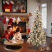 ALBERO DI NATALE ROCCARASO 150 CM CON NEVE INNEVATO ARTIFICIALE