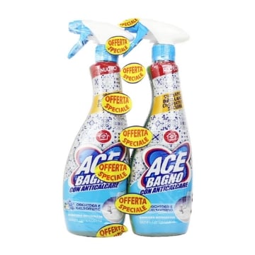 ACE SPRAY SGRASSATORE BAGNO ANTICALCARE FRAGRANZA ORCHIDEA E GELSOMINO - 600ML 2PZ