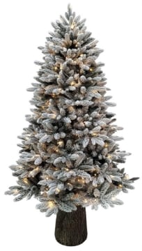 MAURY'S ALBERO DI NATALE INNEVATO SINTETICO SESTRIERE CON 300 LUCI LED DA 210 CM - RAMI 1350 