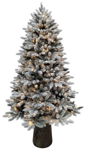 MAURY'S ALBERO DI NATALE INNEVATO SINTETICO SESTRIERE CON 300 LUCI LED DA 210 CM - RAMI 1350 