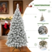 ALBERO DI NATALE ROCCARASO 150 CM CON NEVE INNEVATO ARTIFICIALE