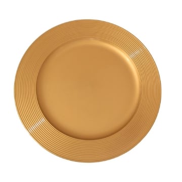 MA MAISON SOTTOPIATTO GLOSSY COLORE GOLD - DIAMETRO 33 CM OKX