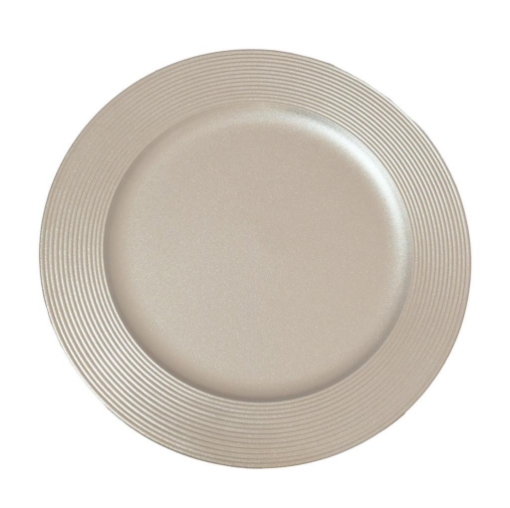 MA MAISON SOTTOPIATTO GLOSSY COLORE SILVER - DIAMETRO 33 CM OKX