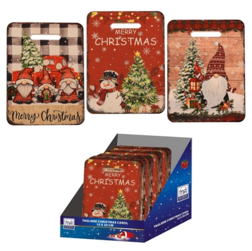 MA MAISON TAGLIERE ''XMAS CAROL'' IN CERAMICA DIMENSIONE 15X20H CM- ASSORTITO OKX