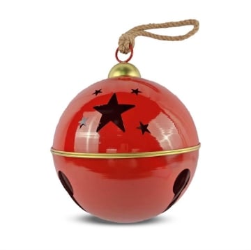 MA MAISON SFERA DI NATALE TINKLE A SONAGLIO DA APPENDERE Ø 40CM - ROSSO OKX