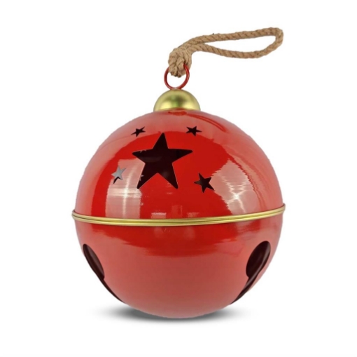 MA MAISON SFERA DI NATALE TINKLE A SONAGLIO DA APPENDERE Ø 40CM - ROSSO OKX