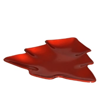 MA MAISON VASSOIO XMAS ALBERO COLORE ROSSO - DIMENSIONI 26X23 CM OKX