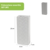 UMIDIFICATORE SET 3PZ PER TERMOSIFONE IN CERAMICA DIMENSIONE 8X4X20H CM - ASSORTITO 