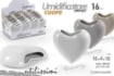 VASO UMIDIFICATORE A CUORE IN CERAMICA DIMENSIONI 16X4X16CM - 15.5C COLORE ASSORTITO