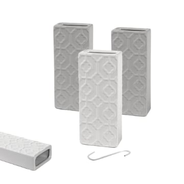 SET 3 EVAPORATORI DA TERMOSIFONE STILE SICILIA IN CERAMICA DA 20 CM IN COLORE ASSORTITO 