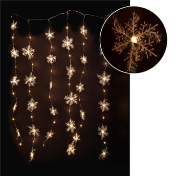 HIGH TECH TENDA FIOCCO DI NEVE LED BIANCO CALDO 120X140 CM OKX
