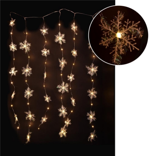 HIGH TECH TENDA FIOCCO DI NEVE LED BIANCO CALDO 120X140 CM OKX