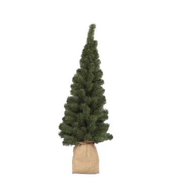 MAURY'S ALBERO DI NATALE DA PARETE IN PVC CON BASE DI JUTA 120H CM OKX