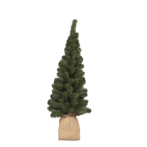 MAURY'S ALBERO DI NATALE DA PARETE IN PVC CON BASE DI JUTA 120H CM OKX