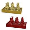 MA MAISON SET 6 CANDELE A FORMA DI ALBERO DI NATALE - ASSORTITO ORO/ROSSO 