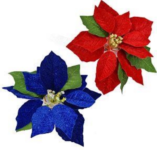 MAURY'S STELLA DI NATALE VELVET IN COLORE ASSORTITO CON CLIP 20 CM