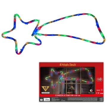HIGH TECH "COMETA" TUBO 48LED MULTICOLOR 68X28 CM - USO ESTERNO OKX
