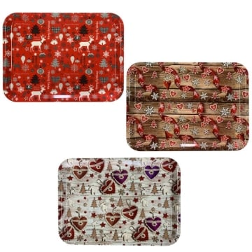 MAURY'S VASSOIO CHRISTMAS RETTANGOLARE IN DECORO ASSORTITO OKX