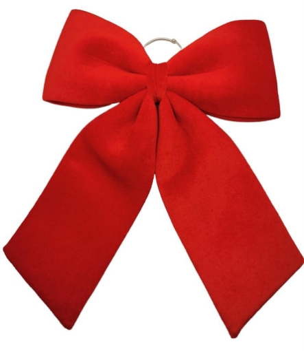 MA MAISON FIOCCO DI NATALE IN VELLUTO ROSSO DIMENSIONI 50X60H CM - OKX