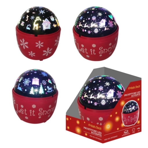 HIGH-TECH PROIETTORE HAPPU XMAS LED ROTANTE 360° PER USO INTERNO - OKX