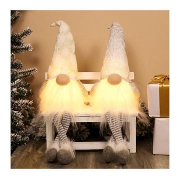 MA MAISON GNOMO BIANCO CON LED E GAMBE PENDENTI ASSORTITO OKX