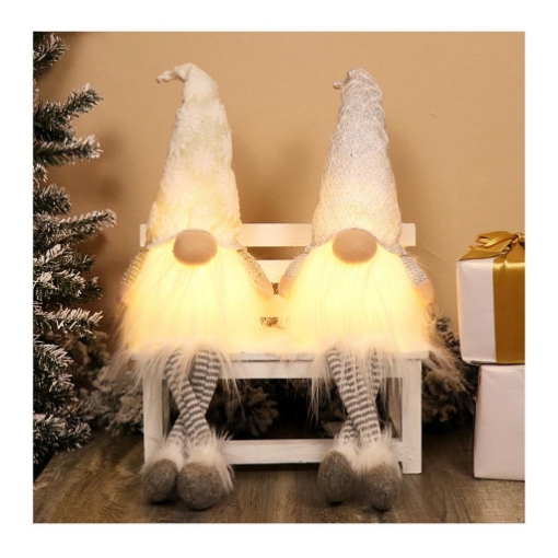 MA MAISON GNOMO BIANCO CON LED E GAMBE PENDENTI ASSORTITO OKX