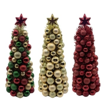 MA MAISON ALBERO NATALIZIO DECORATIVO CON SFERE 41HCM ASSORTITO OKX