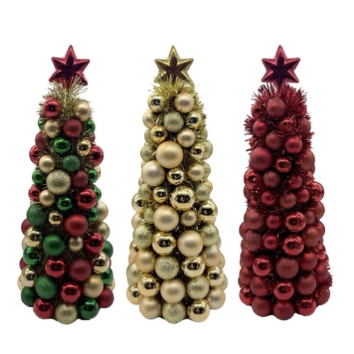 MA MAISON ALBERO NATALIZIO DECORATIVO CON SFERE 41HCM ASSORTITO OKX