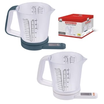 MA MAISON BILANCIA CUCINA CON CARAFFA DISPLAY GRADUATA 5KG S BSTTERIE ASSORTITO OKX